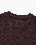 Pull à col rond en maille diamant