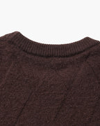 Pull à col rond en maille diamant