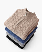 Cardigan 100% cachemire à demi-zip