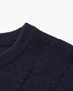Pull à col rond en maille diamant