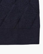 Pull à col rond en maille diamant