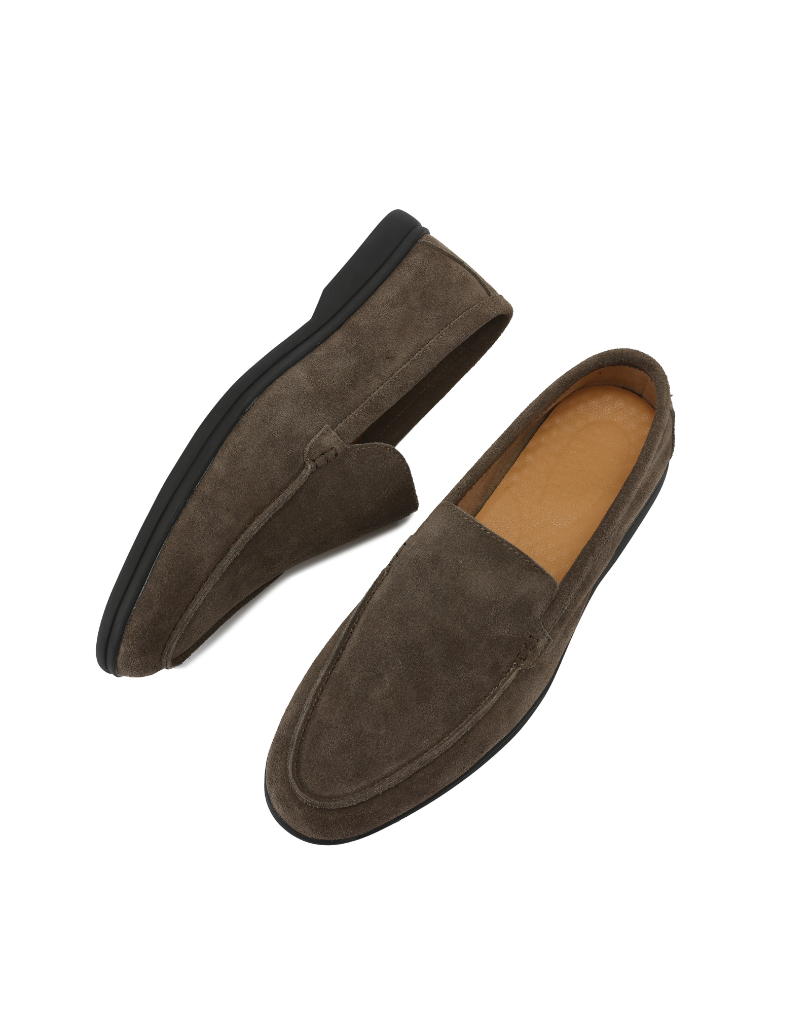 Mocassins en daim haut de gamme - Semelles noires