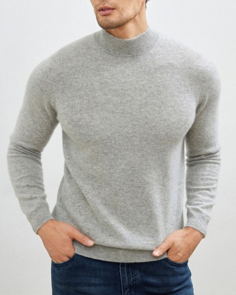 Pull à col roulé 100 % cachemire