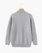 Cardigan 100% cachemire à demi-zip