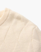 Pull à col rond en maille diamant