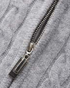 Cardigan 100% cachemire à demi-zip