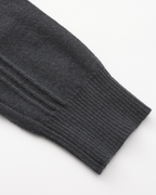 Pull à demi-zip en cachemire 100% côtelé