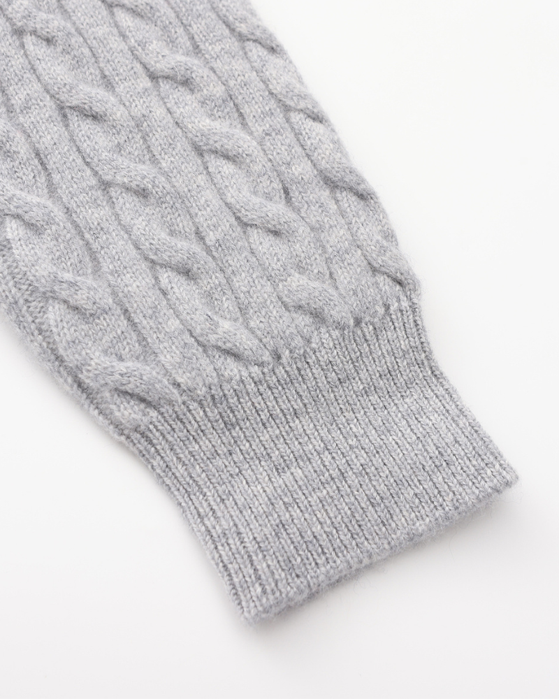Cardigan 100% cachemire à demi-zip