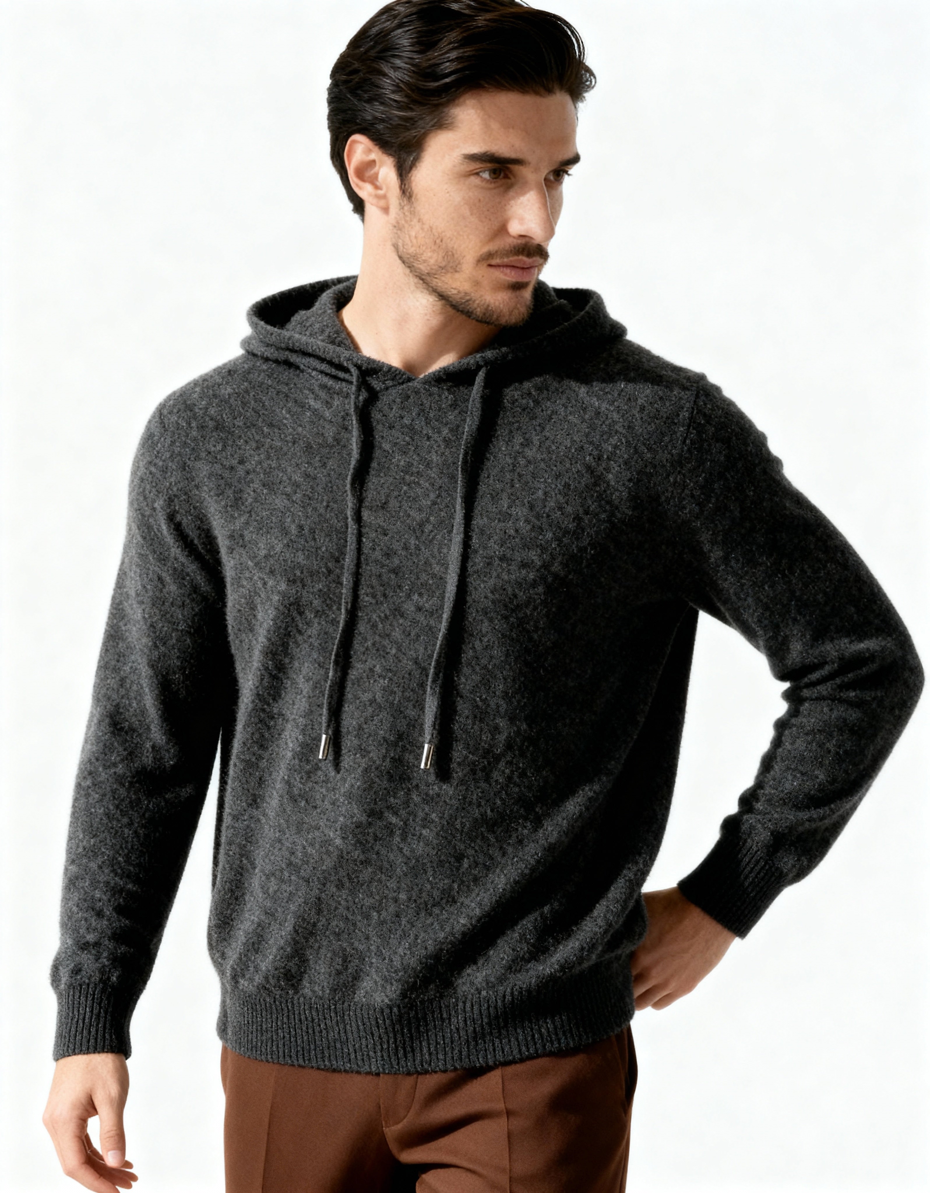 Sweat à capuche 100% cachemire