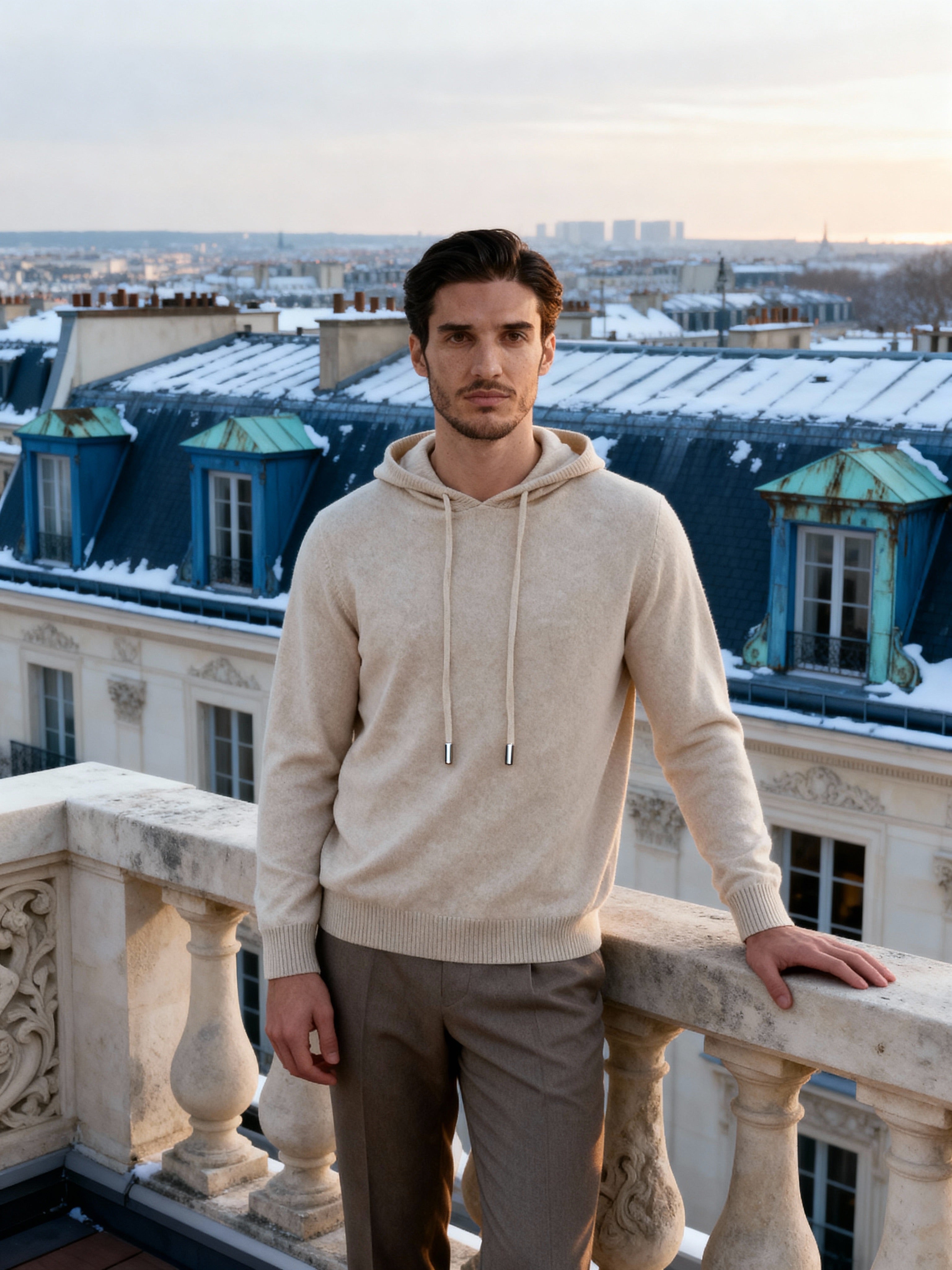 Sweat à capuche 100% cachemire