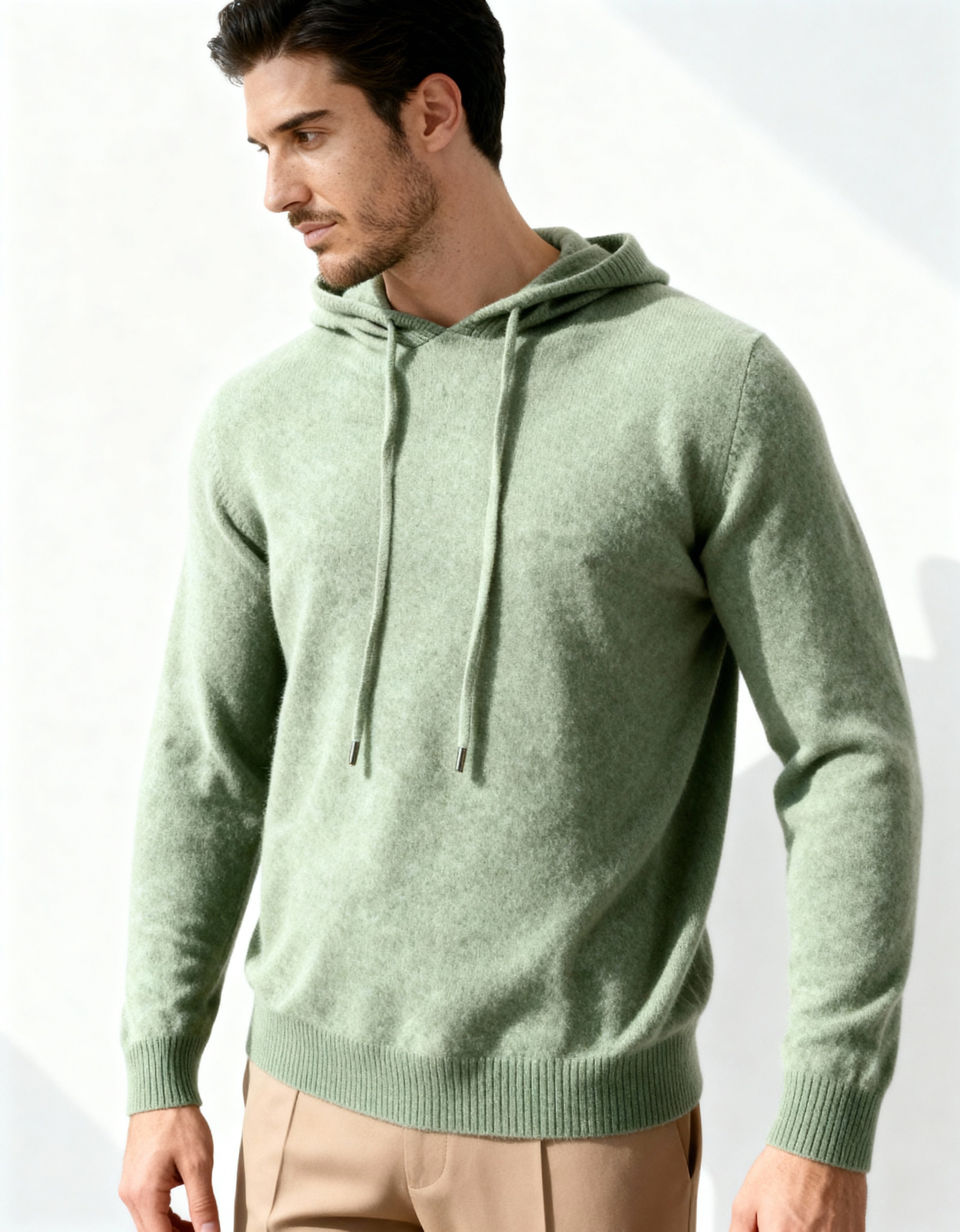 Sweat à capuche 100% cachemire