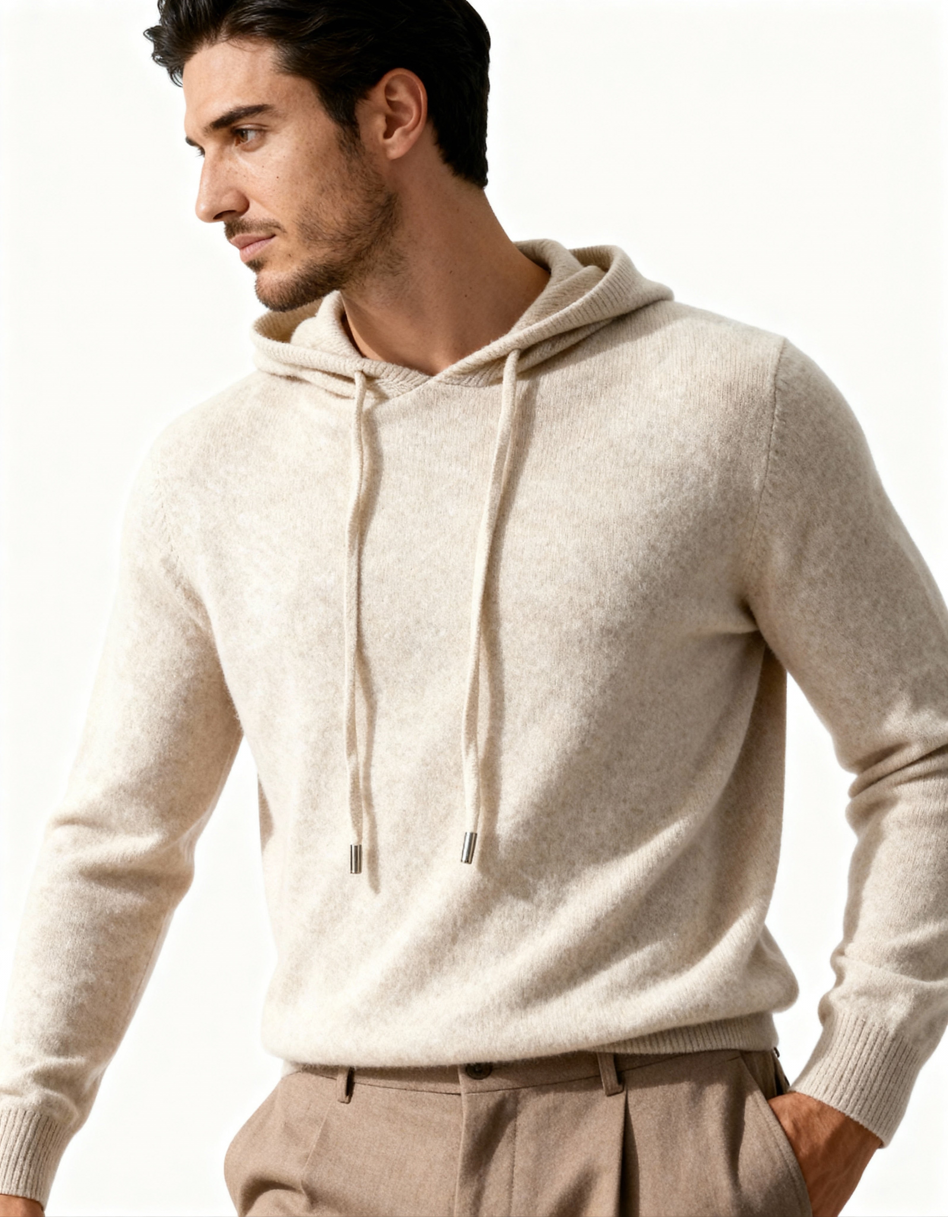 Sweat à capuche 100% cachemire