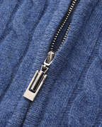 Cardigan 100% cachemire à demi-zip
