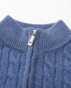 Cardigan 100% cachemire à demi-zip