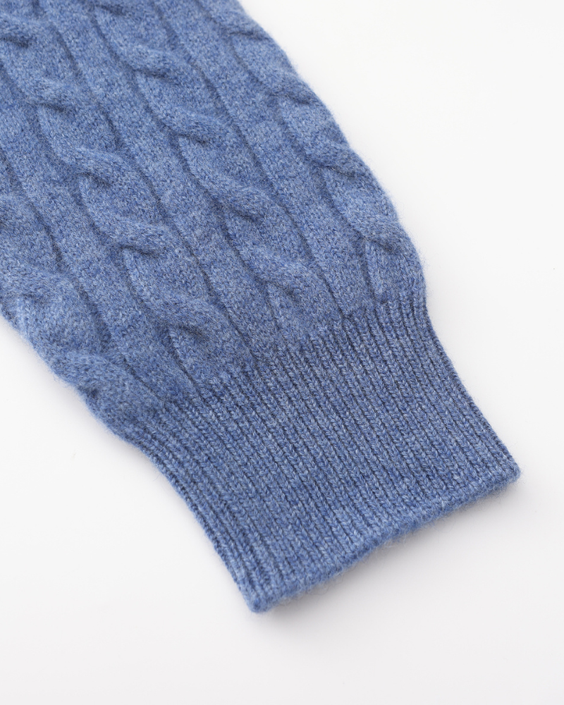 Cardigan 100% cachemire à demi-zip
