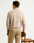 Cardigan 100% cachemire à demi-zip