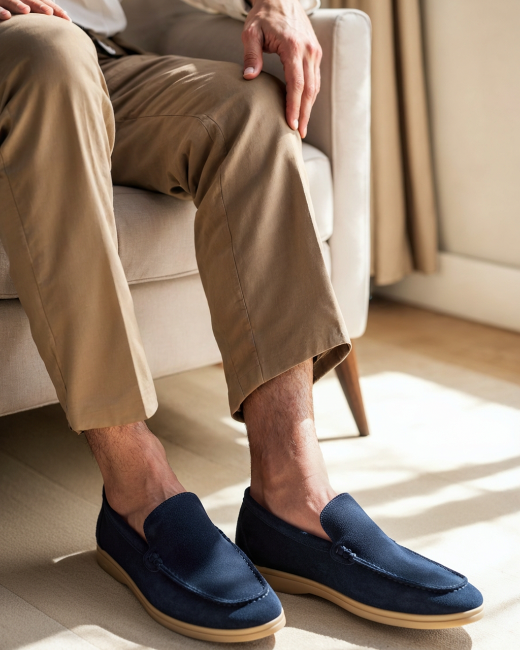 Mocassins en daim Old Money Premium