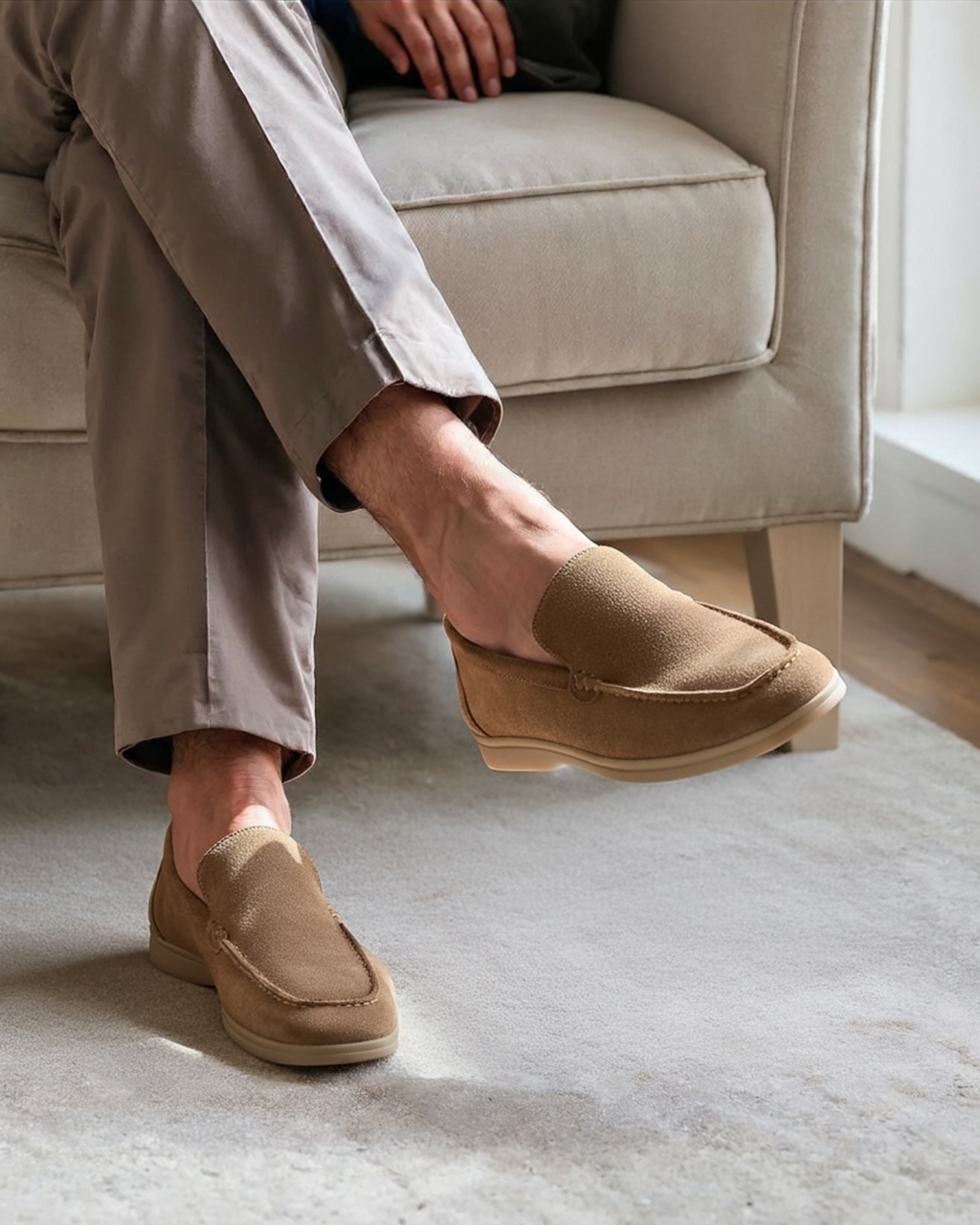 Mocassins en daim Old Money Premium
