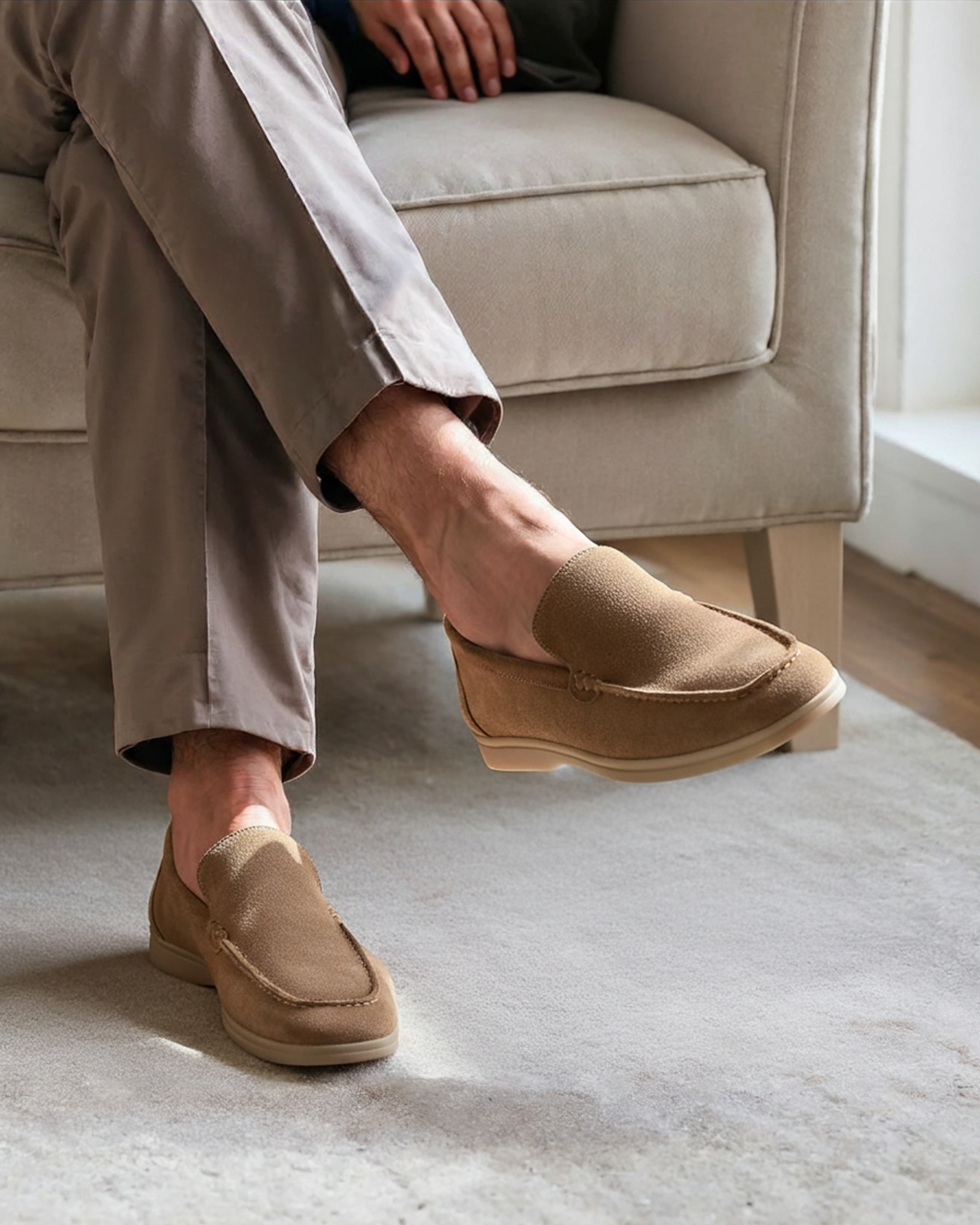 Mocassins en daim Old Money Premium