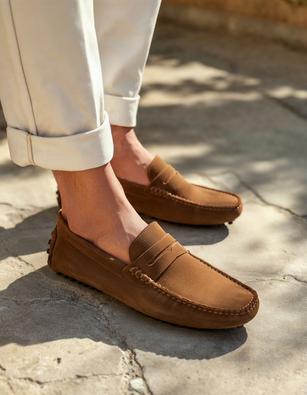 Mocassins en daim
