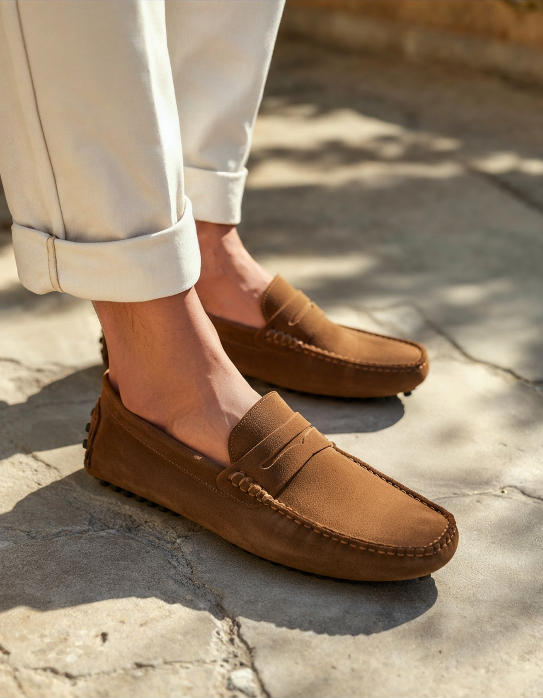 Mocassins en daim