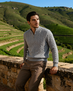 Cardigan 100% cachemire à demi-zip