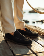 Mocassins en daim haut de gamme - Semelles noires