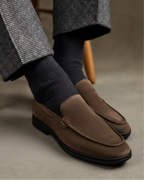 Mocassins en daim haut de gamme - Semelles noires