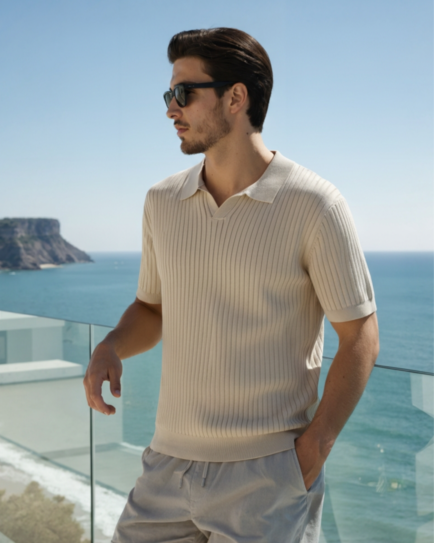 Polo côtelé haut de gamme